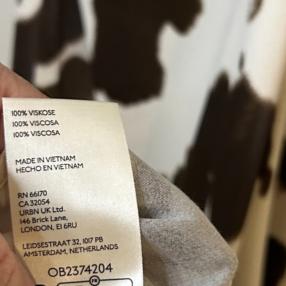 Anthropologie The Tilda Slip Dress Brown Animal Print Small New NWT Strapless - Picture 9 of 10